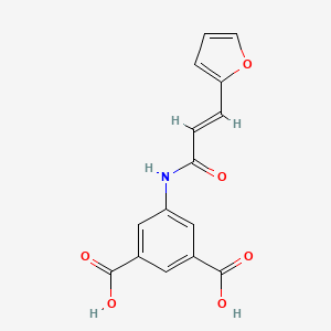 molecular formula C15H11NO6 B5878179 5-{[3-(2-furyl)acryloyl]amino}isophthalic acid 