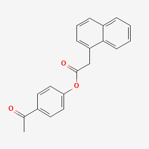 molecular formula C20H16O3 B5878187 4-acetylphenyl 1-naphthylacetate 