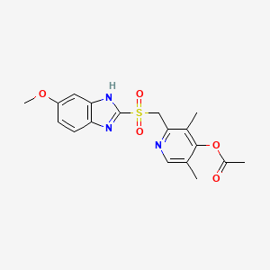 molecular formula C18H19N3O5S B587820 4-乙酰氧基奥美拉唑砜 CAS No. 1391054-80-0