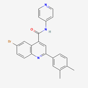 6-bromo-2-(3,4-dimethylphenyl)-N-4-pyridinyl-4-quinolinecarboxamide