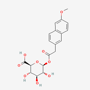 molecular formula C19H20O9 B587821 脱甲萘普生酰-|α-D-葡萄糖醛酸苷 CAS No. 91488-21-0