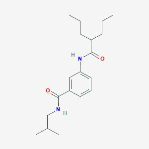 molecular formula C19H30N2O2 B5878218 N-isobutyl-3-[(2-propylpentanoyl)amino]benzamide 