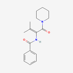 molecular formula C17H22N2O2 B5878255 N-[2-methyl-1-(1-piperidinylcarbonyl)-1-propen-1-yl]benzamide 