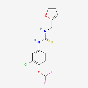 molecular formula C13H11ClF2N2O2S B5878263 N-[3-chloro-4-(difluoromethoxy)phenyl]-N'-(2-furylmethyl)thiourea 