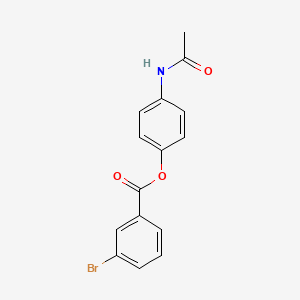 molecular formula C15H12BrNO3 B5878268 4-(acetylamino)phenyl 3-bromobenzoate 