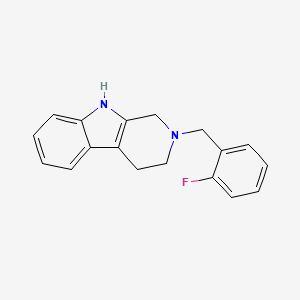 molecular formula C18H17FN2 B5878283 2-(2-fluorobenzyl)-2,3,4,9-tetrahydro-1H-beta-carboline CAS No. 5284-72-0