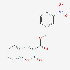 molecular formula C17H11NO6 B5878313 3-nitrobenzyl 2-oxo-2H-chromene-3-carboxylate 