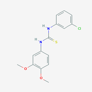 molecular formula C15H15ClN2O2S B5878320 N-(3-chlorophenyl)-N'-(3,4-dimethoxyphenyl)thiourea 