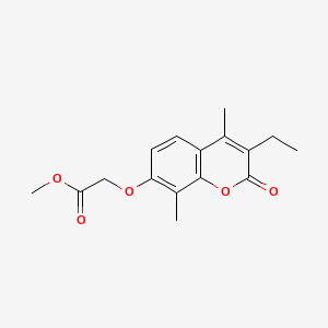 molecular formula C16H18O5 B5878324 methyl [(3-ethyl-4,8-dimethyl-2-oxo-2H-chromen-7-yl)oxy]acetate 