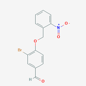 molecular formula C14H10BrNO4 B5878349 3-bromo-4-[(2-nitrobenzyl)oxy]benzaldehyde 