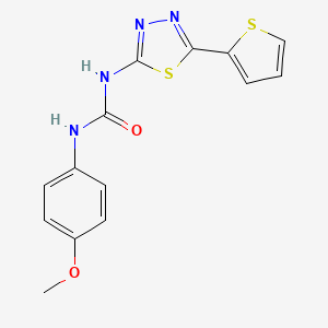 molecular formula C14H12N4O2S2 B5878358 N-(4-methoxyphenyl)-N'-[5-(2-thienyl)-1,3,4-thiadiazol-2-yl]urea 