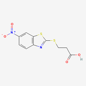 molecular formula C10H8N2O4S2 B5878364 3-[(6-nitro-1,3-benzothiazol-2-yl)thio]propanoic acid 