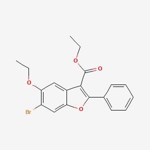 molecular formula C19H17BrO4 B5878386 ethyl 6-bromo-5-ethoxy-2-phenyl-1-benzofuran-3-carboxylate 