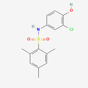 molecular formula C15H16ClNO3S B5878399 N-(3-chloro-4-hydroxyphenyl)-2,4,6-trimethylbenzenesulfonamide 