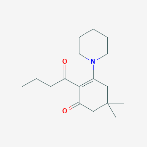 molecular formula C17H27NO2 B5878422 2-butyryl-5,5-dimethyl-3-(1-piperidinyl)-2-cyclohexen-1-one 