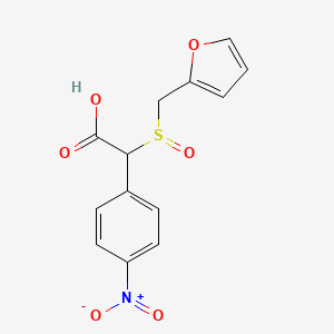 molecular formula C13H11NO6S B587843 对硝基苯甲酸2-(糠基亚磺酰基)乙酸酯 CAS No. 123855-55-0