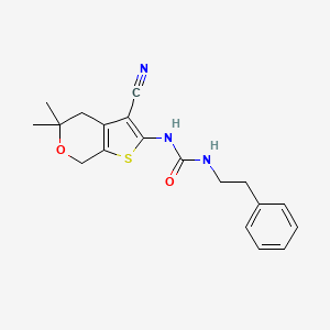 molecular formula C19H21N3O2S B5878439 N-(3-cyano-5,5-dimethyl-4,7-dihydro-5H-thieno[2,3-c]pyran-2-yl)-N'-(2-phenylethyl)urea 