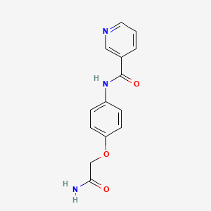 molecular formula C14H13N3O3 B5878447 N-[4-(2-amino-2-oxoethoxy)phenyl]nicotinamide 
