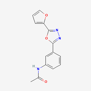 molecular formula C14H11N3O3 B5878455 N-{3-[5-(2-furyl)-1,3,4-oxadiazol-2-yl]phenyl}acetamide 