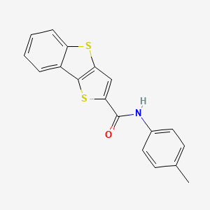 molecular formula C18H13NOS2 B5878471 N-(4-methylphenyl)thieno[3,2-b][1]benzothiophene-2-carboxamide 