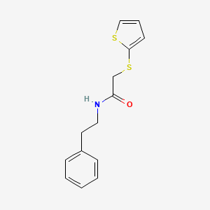 N-(2-phenylethyl)-2-(2-thienylthio)acetamide