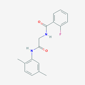 molecular formula C17H17FN2O2 B5878479 N-{2-[(2,5-dimethylphenyl)amino]-2-oxoethyl}-2-fluorobenzamide 