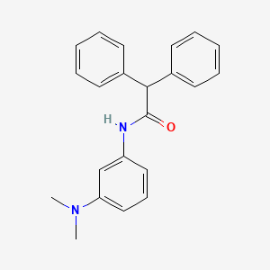 molecular formula C22H22N2O B5878500 N-[3-(dimethylamino)phenyl]-2,2-diphenylacetamide 