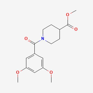 molecular formula C16H21NO5 B5878502 methyl 1-(3,5-dimethoxybenzoyl)-4-piperidinecarboxylate 