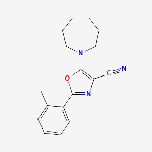 molecular formula C17H19N3O B5878517 5-(1-azepanyl)-2-(2-methylphenyl)-1,3-oxazole-4-carbonitrile 
