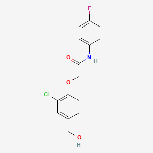 molecular formula C15H13ClFNO3 B5878518 2-[2-chloro-4-(hydroxymethyl)phenoxy]-N-(4-fluorophenyl)acetamide CAS No. 693815-65-5