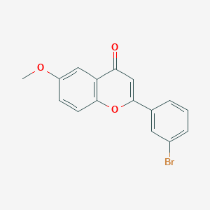 molecular formula C16H11BrO3 B5878525 2-(3-bromophenyl)-6-methoxy-4H-chromen-4-one 