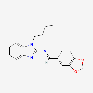 molecular formula C19H19N3O2 B5878530 N-(1,3-benzodioxol-5-ylmethylene)-1-butyl-1H-benzimidazol-2-amine 