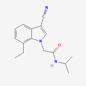 molecular formula C16H19N3O B5878536 2-(3-cyano-7-ethyl-1H-indol-1-yl)-N-isopropylacetamide 