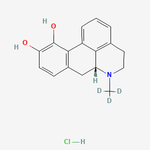 molecular formula C17H18ClNO2 B587854 (R)-阿扑吗啡-d3 盐酸盐 CAS No. 1286600-66-5