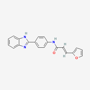 molecular formula C20H15N3O2 B5878540 N-[4-(1H-benzimidazol-2-yl)phenyl]-3-(2-furyl)acrylamide 
