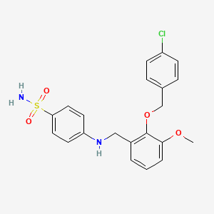 molecular formula C21H21ClN2O4S B5878562 4-({2-[(4-chlorobenzyl)oxy]-3-methoxybenzyl}amino)benzenesulfonamide 