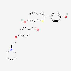 3-Des(4-(2-piperidinyl)ethoxy)benzoyl-7-(4-(2-piperidinyl)ethoxy)benzoyl raloxifene