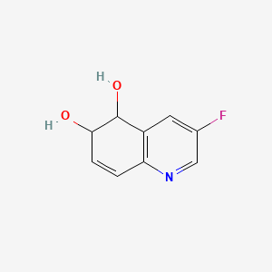 5,6-Quinolinediol, 3-fluoro-5,6-dihydro-, trans-