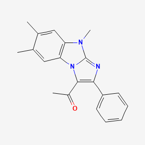 1-(6,7,9-trimethyl-2-phenyl-9H-imidazo[1,2-a]benzimidazol-3-yl)ethanone