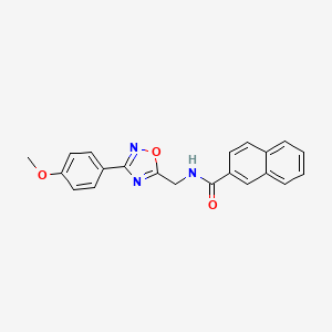 molecular formula C21H17N3O3 B5878624 N-{[3-(4-methoxyphenyl)-1,2,4-oxadiazol-5-yl]methyl}-2-naphthamide 