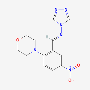 molecular formula C13H14N6O3 B5878645 N-[2-(4-morpholinyl)-5-nitrobenzylidene]-4H-1,2,4-triazol-4-amine 