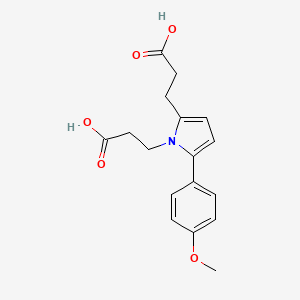 molecular formula C17H19NO5 B5878648 3,3'-[5-(4-methoxyphenyl)-1H-pyrrole-1,2-diyl]dipropanoic acid 
