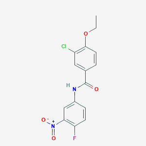 molecular formula C15H12ClFN2O4 B5878656 3-chloro-4-ethoxy-N-(4-fluoro-3-nitrophenyl)benzamide 