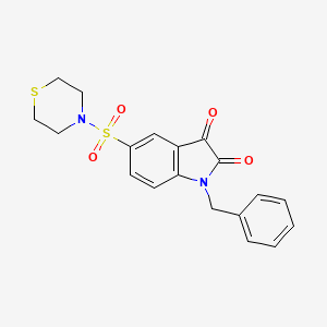 molecular formula C19H18N2O4S2 B587867 1-苄基-5-硫代吗啉磺酰基靛红 CAS No. 1144853-50-8