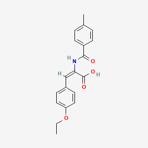 molecular formula C19H19NO4 B5878675 3-(4-ethoxyphenyl)-2-[(4-methylbenzoyl)amino]acrylic acid 