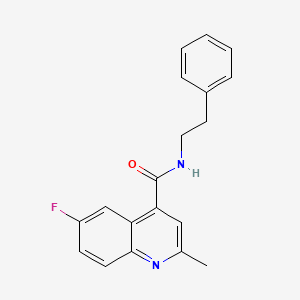 molecular formula C19H17FN2O B5878692 6-fluoro-2-methyl-N-(2-phenylethyl)-4-quinolinecarboxamide 