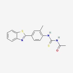 molecular formula C17H15N3OS2 B5878720 N-({[4-(1,3-benzothiazol-2-yl)-2-methylphenyl]amino}carbonothioyl)acetamide 