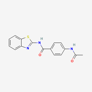 molecular formula C16H13N3O2S B5878734 4-(acetylamino)-N-1,3-benzothiazol-2-ylbenzamide 