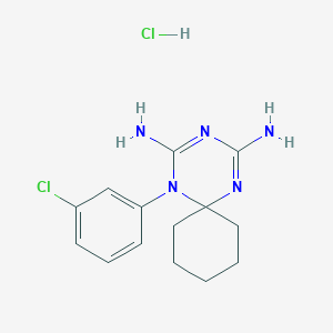 5-(3-chlorophenyl)-1,3,5-triazaspiro[5.5]undeca-1,3-diene-2,4-diamine hydrochloride