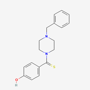 molecular formula C18H20N2OS B5878752 4-[(4-benzyl-1-piperazinyl)carbonothioyl]phenol 
